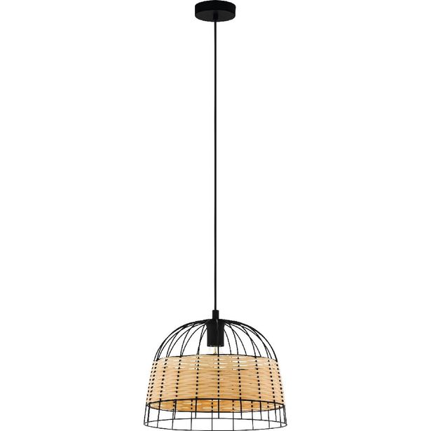 Riippuvalaisin Eglo Vintage Anwick, Ø370mm, musta/puu