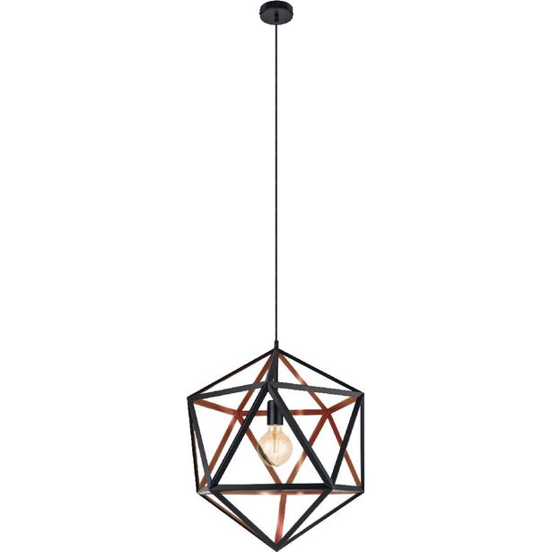 Riippuvalaisin Eglo Vintage Embleton 1, Ø460mm, musta