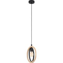Riippuvalaisin Eglo Vintage Basildon, 190x160mm, musta/puu