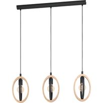 Riippuvalaisin Eglo Vintage Basildon, 780x160mm, musta/puu