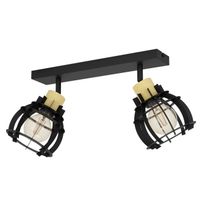 Kattovalaisin Eglo Stillington 1, 2xE27, 40W, IP20, musta