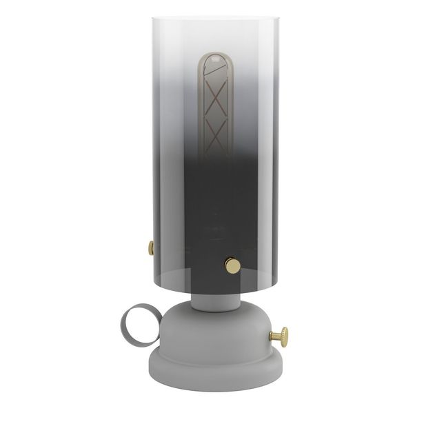 Pöytävalaisin Eglo Gargrave, Ø31.5cm, E27, 40W, IP20, harmaa/messinki