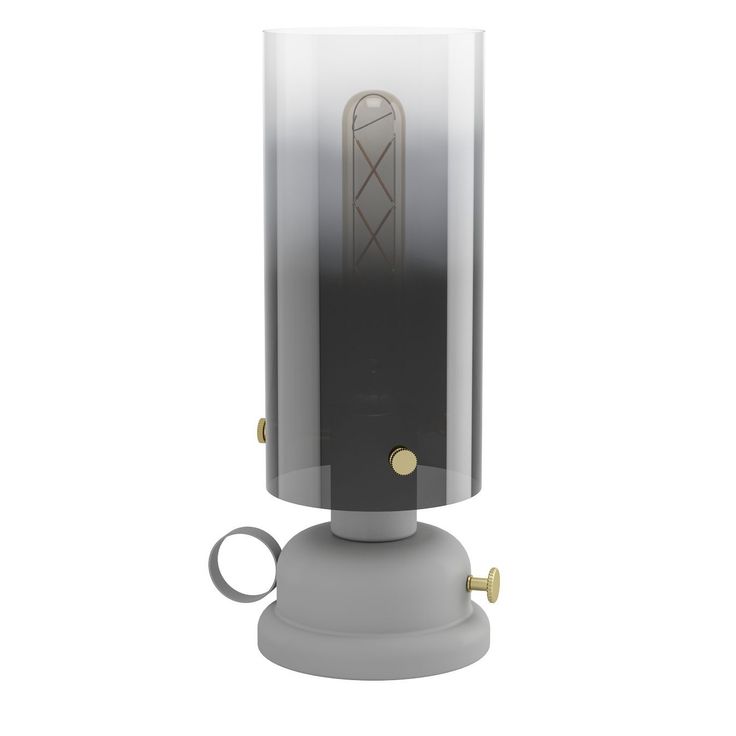 Pöytävalaisin Eglo Gargrave, Ø31.5cm, E27, 40W, IP20, harmaa/messinki