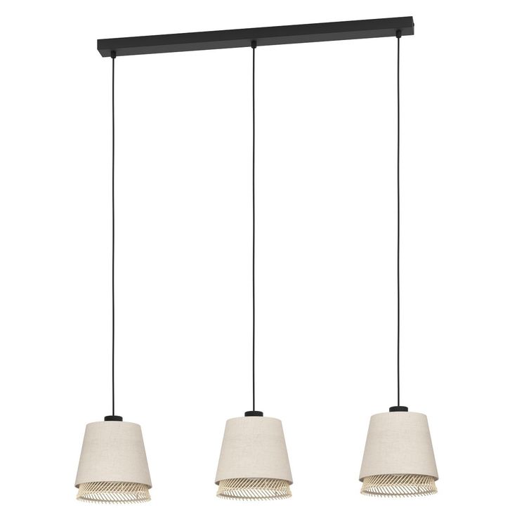 Riippuvalaisin Eglo Tabley, 3xE27, 40W, IP20, pellava/puu