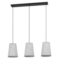 Riippuvalaisin Eglo Alsager, 3xE27, 40W, IP20, vaaleanharmaa