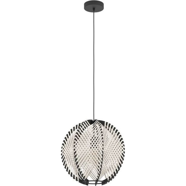 Riippuvalaisin Waverton E27 40cm musta/valkoinen