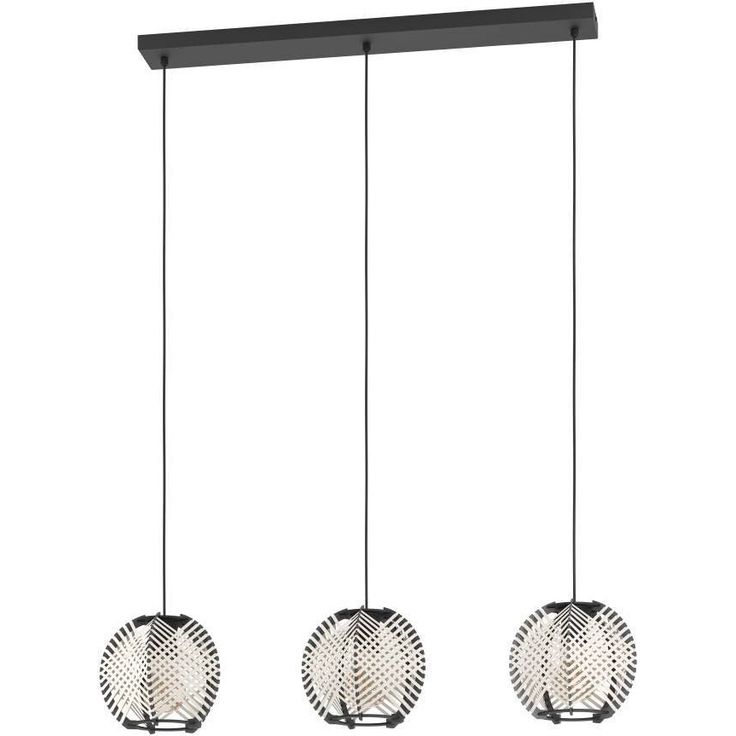 Riippuvalaisin 3-os. Waverton E27 musta/valkoinen