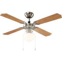 Tuuletinvalaisin Eglo Edi Light Ø106.6cm E27 mattanikkeli/vaahtera