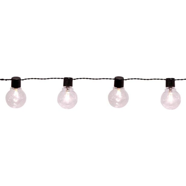 LED-ulkovalosarja Eglo Partaj, 16-osainen, musta/kirkas