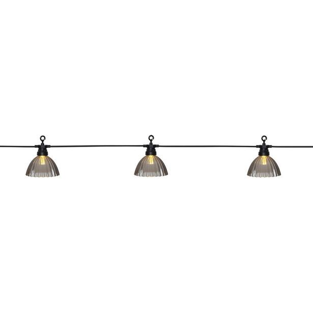 LED-ulkovalosarja Eglo Cubone, 12-osainen, musta/harmaa