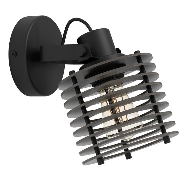 Seinävalaisin Eglo Segovia, E27, 40W, IP20, musta