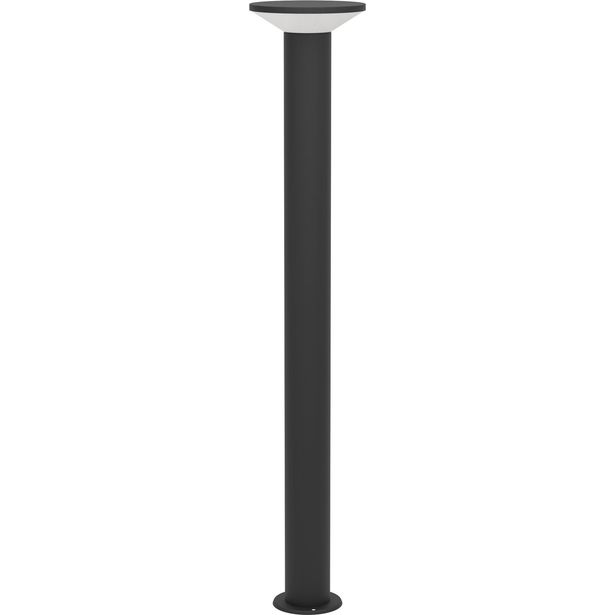 Pylväsvalaisin Eglo Rigosa, IP44, 3000K, musta/valkoinen, eri kokoja