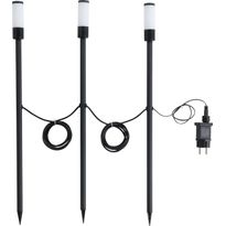 Maapiikkivalaisinsetti Eglo Zancaro 1, 3xLED RGB, kaukosäädin, IP44, musta/valkoinen, 3kpl/pkt