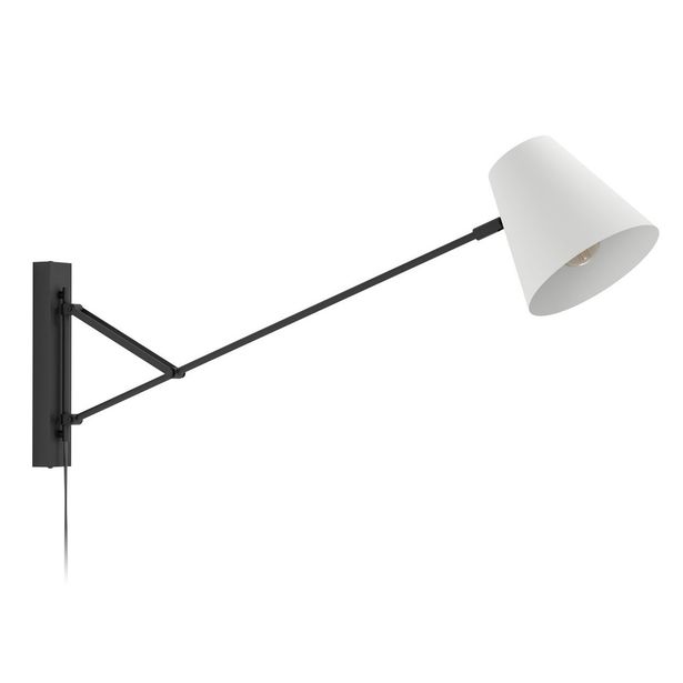 Seinävalaisin Eglo Forcadet, E27, 40W, IP20, musta/harmaa