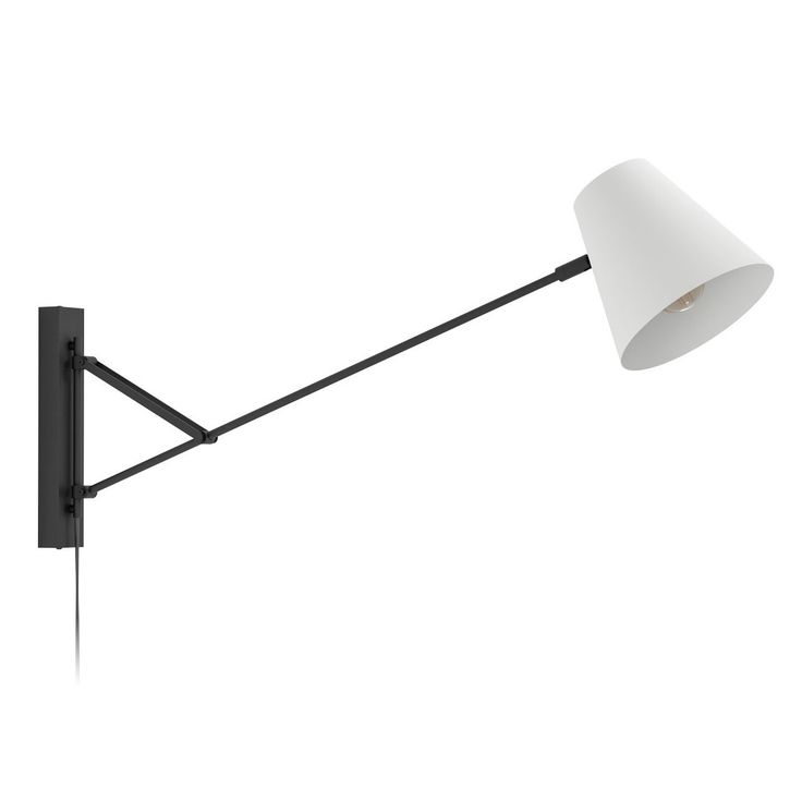 Seinävalaisin Eglo Forcadet, E27, 40W, IP20, musta/harmaa