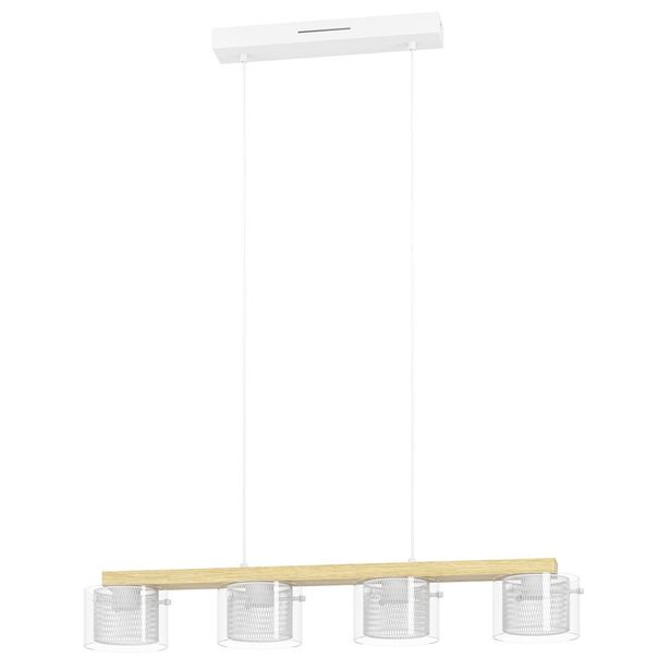 Riippuvalaisin Eglo connect.z Andreas-z, 88cm, 4xLED 3.7W, IP20, valkoinen/puu