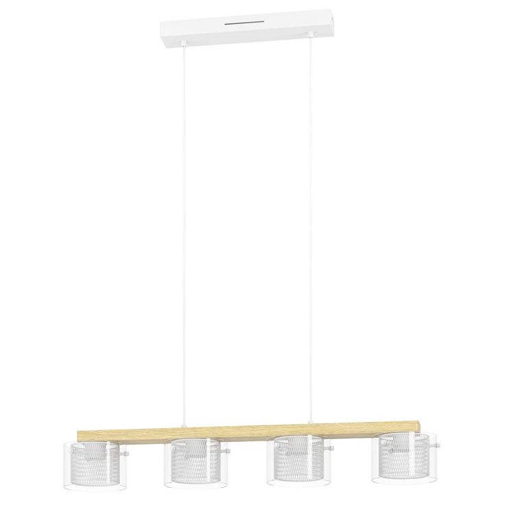 Riippuvalaisin Eglo connect.z Andreas-z, 88cm, 4xLED 3.7W, IP20, valkoinen/puu