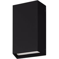 LED-ulkoseinävalaisin Eglo Spongano, 12x20cm, 2x5W, musta