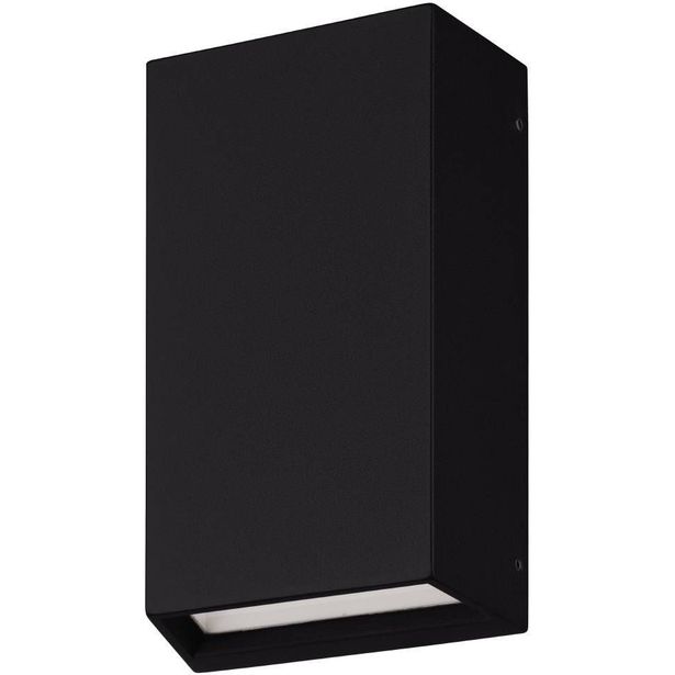 LED-ulkoseinävalaisin Eglo Spongano, 12x20cm, 2x5W, musta