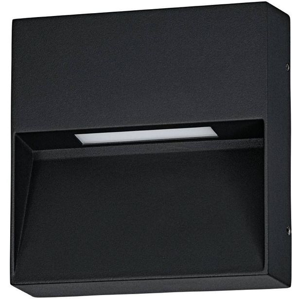 LED-ulkoseinävalaisin Eglo Maruggio, 15x15cm, musta