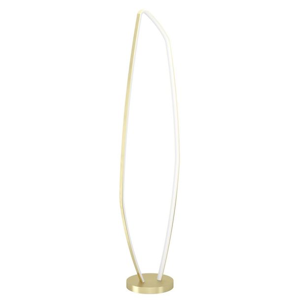 Lattiavalaisin Eglo Vallerosa, 128.5cm, LED, 25.2W, IP20, messinki/valkoinen