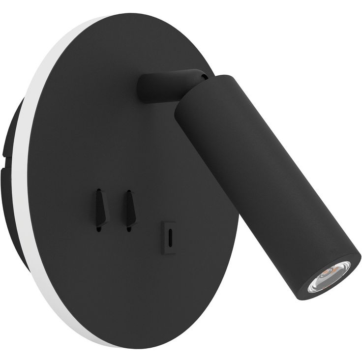 Seinävalaisin Eglo Fanzarotta 1 3W LED 3000K 230lm IP20 pyöreä musta