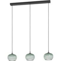 Riippuvalaisin Eglo Alamito 20x77cm 3x5.3W LED CCT 530lm IP20 musta/vihreä
