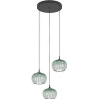 Riippuvalaisin Eglo Alamito 42.5cm 3x5.3W LED CCT 530lm IP20 musta/vihreä