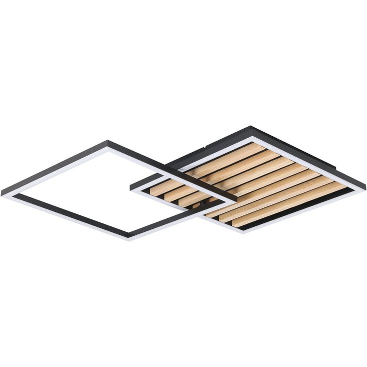 Kattovalaisin Eglo Cembrano 48.5x48.5cm 30W LED 3000K 3300lm IP20 musta/puu