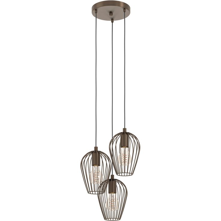 Riippuvalaisin Eglo Newtown Ø38cm 3xE27 IP20 pronssi