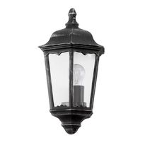 Seinävalaisin Eglo Navedo, 60W, 290x430x130mm, E27, IP44, musta/kirkas