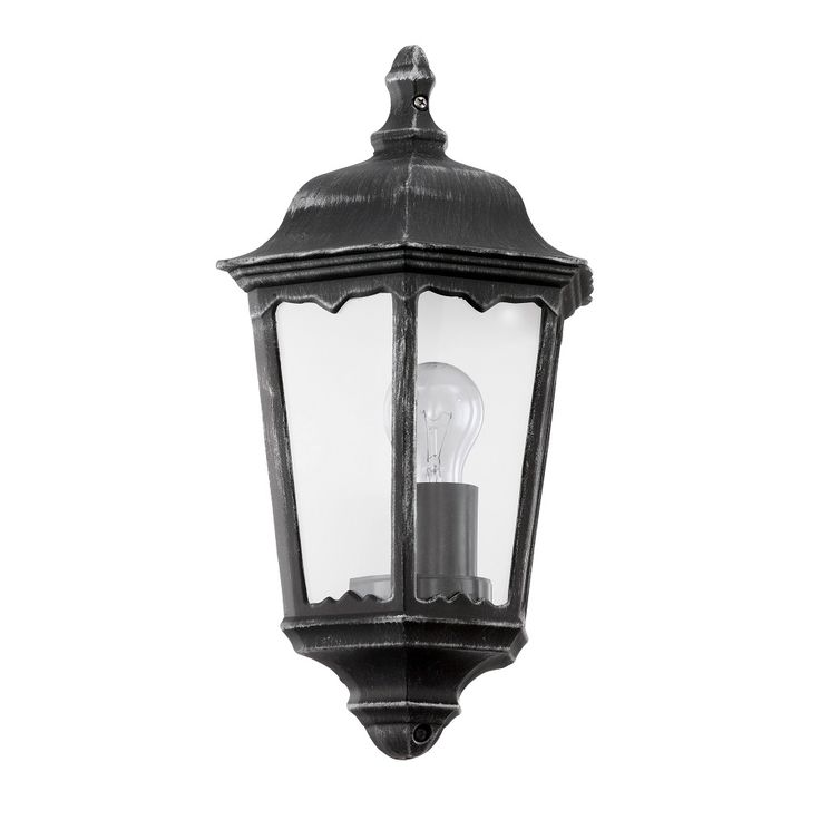 Seinävalaisin Eglo Navedo, 60W, 290x430x130mm, E27, IP44, musta/kirkas