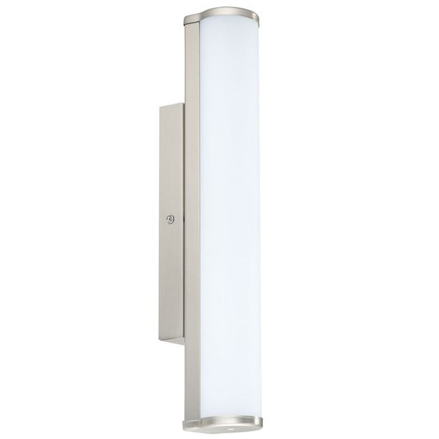 LED-peilivalaisin Eglo Calnova, 8W, 50x350x85mm, IP44, himmennettävä, harjattu teräs/valkoinen