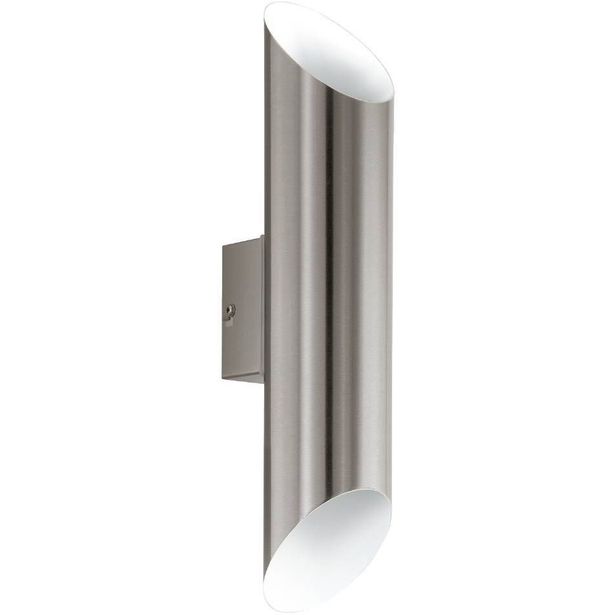 LED-ulkoseinävalaisin Eglo Agolada, ruostumaton teräs/valkoinen