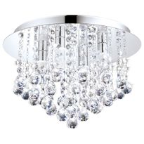LED-kattovalaisin Eglo Almonte, 4x3W, Ø350x230mm, G9, IP44, kromi/kirkas, Verkkokaupan poistotuote