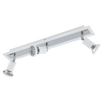 LED-kattospotti Eglo Sarria, 3-osainen, valkoinen, kromi 94961