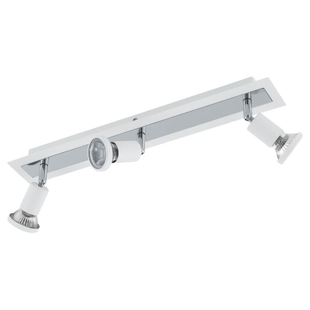 LED-kattospotti Eglo Sarria, 3-osainen, valkoinen, kromi 94961