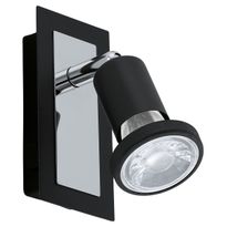 LED-seinäspotti Eglo Sarria, 60x120mm, musta, kromi 94963