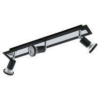 LED-kattospotti Eglo Sarria, 3-osainen, musta, kromi 94965