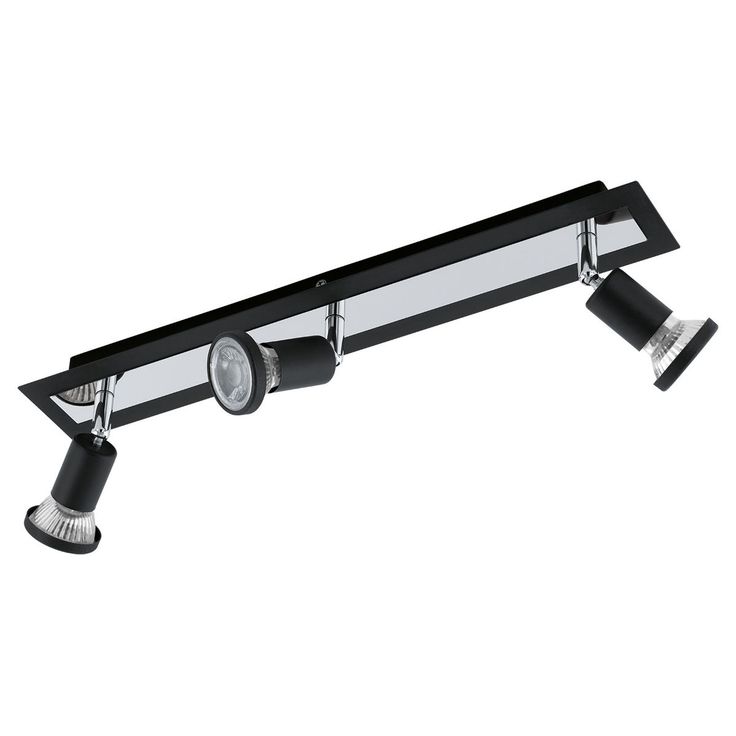 LED-kattospotti Eglo Sarria, 3-osainen, musta, kromi 94965