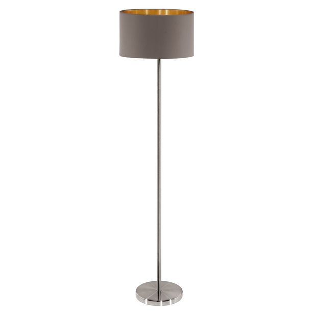 Lattiavalaisin Eglo Maserlo, 60W, Ø380x1510mm, E27, IP20, beige/harjattu teräs/kulta