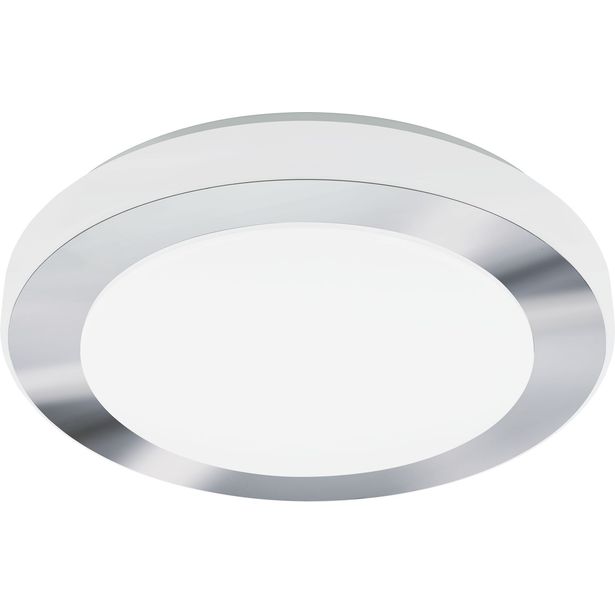 LED-plafondi Eglo Carpi, Ø385mm, valkoinen/kromi