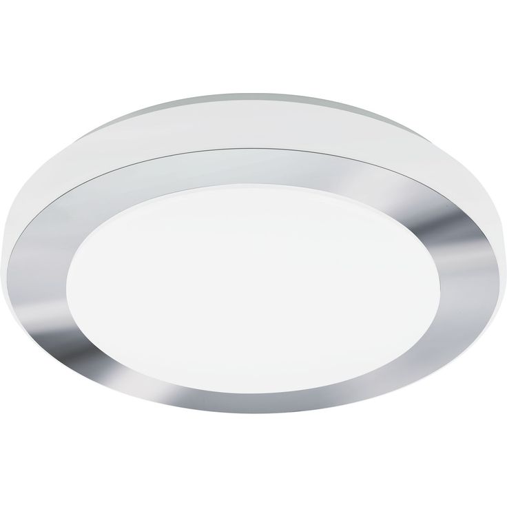 LED-plafondi Eglo Carpi, Ø385mm, valkoinen/kromi