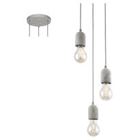 Riippuvalaisin Eglo Silvares, Ø250mm, 3-osainen, harmaa 95523