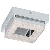 LED-katto-/seinävalaisin Eglo Fradelo, 120x120mm, kromi, kristalli 95655