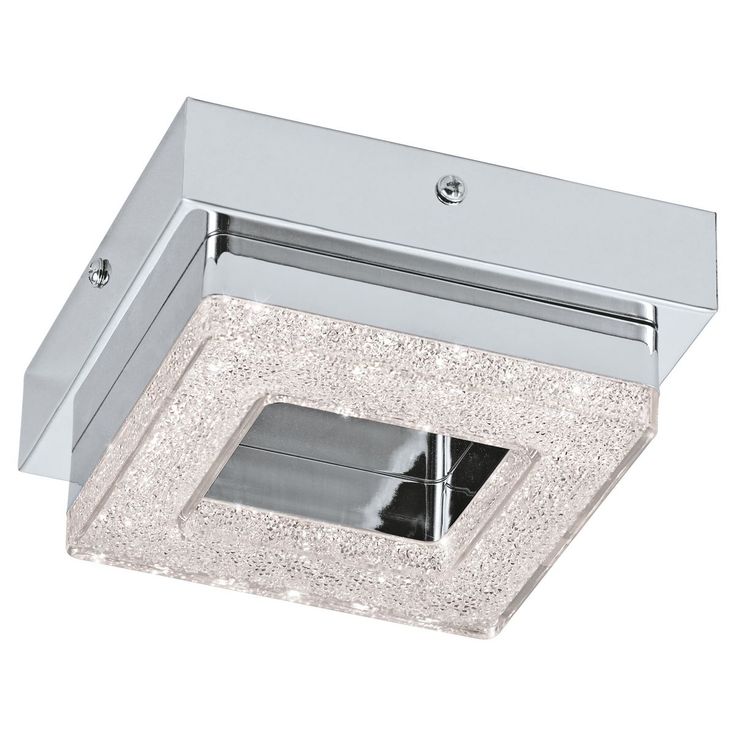 LED-katto-/seinävalaisin Eglo Fradelo, 120x120mm, kromi, kristalli 95655