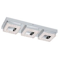 LED-katto-/seinävalaisin Eglo Fradelo, 120x440mm, 3-osainen, kromi, kristalli 95656
