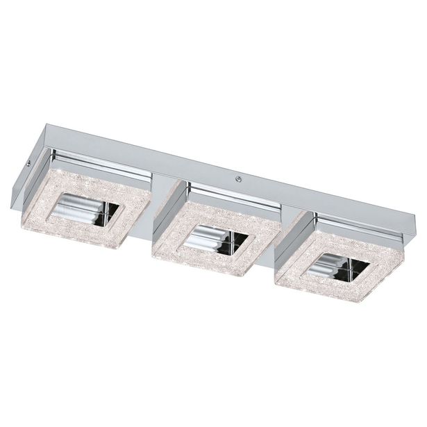 LED-katto-/seinävalaisin Eglo Fradelo, 120x440mm, 3-osainen, kromi, kristalli 95656