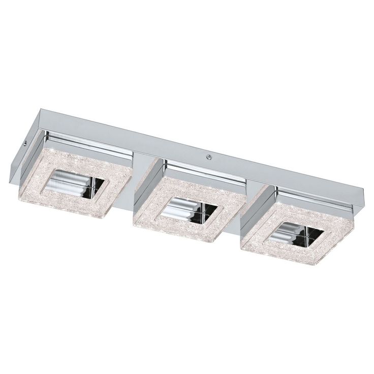 LED-katto-/seinävalaisin Eglo Fradelo, 120x440mm, 3-osainen, kromi, kristalli 95656