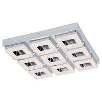 LED-katto-/seinävalaisin Eglo Fradelo, 440x440mm, 9-osainen, kromi, kristalli 95658